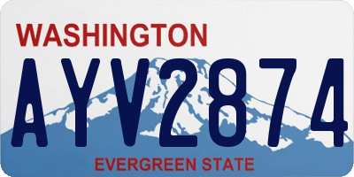 WA license plate AYV2874