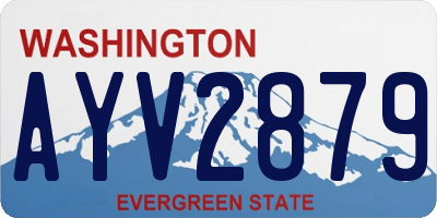 WA license plate AYV2879
