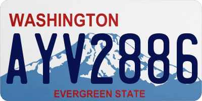 WA license plate AYV2886