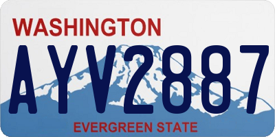 WA license plate AYV2887