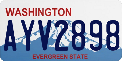WA license plate AYV2898