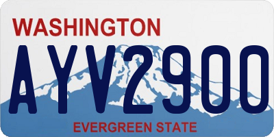WA license plate AYV2900