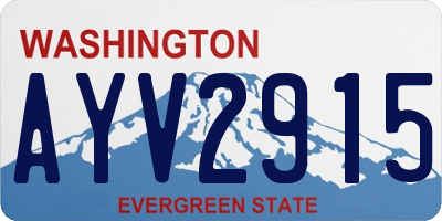 WA license plate AYV2915