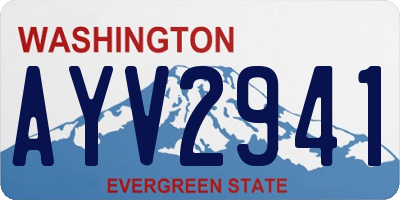 WA license plate AYV2941