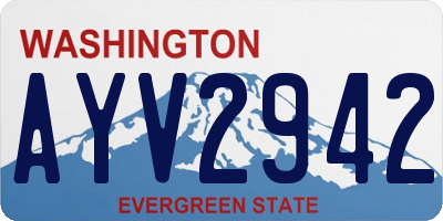 WA license plate AYV2942