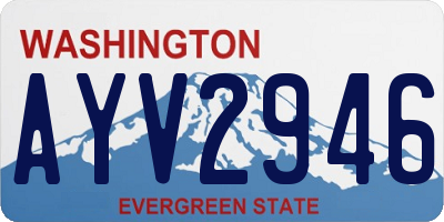 WA license plate AYV2946