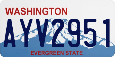 WA license plate AYV2951