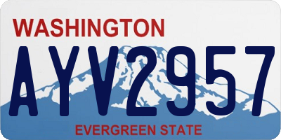 WA license plate AYV2957