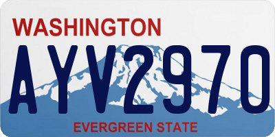 WA license plate AYV2970