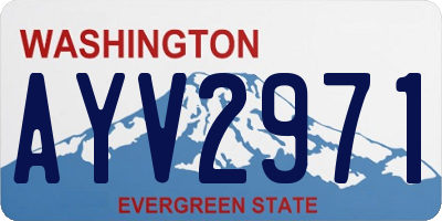 WA license plate AYV2971