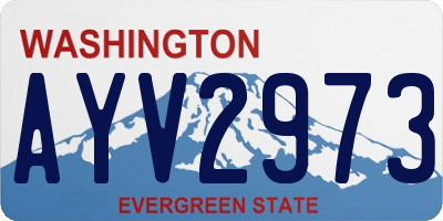 WA license plate AYV2973