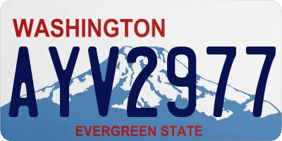 WA license plate AYV2977