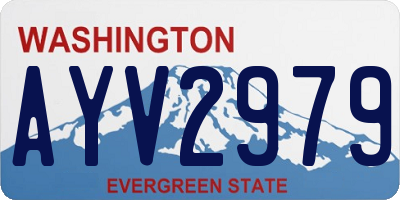 WA license plate AYV2979