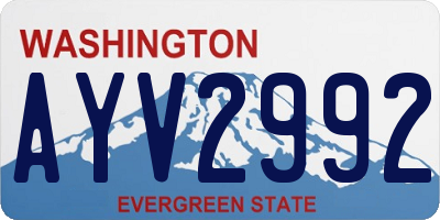WA license plate AYV2992
