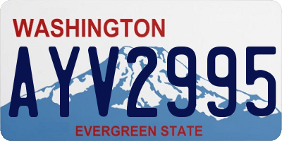 WA license plate AYV2995