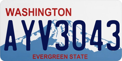 WA license plate AYV3043