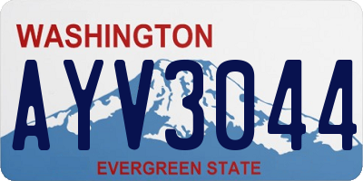 WA license plate AYV3044