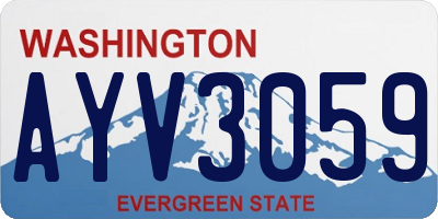 WA license plate AYV3059