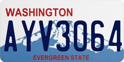 WA license plate AYV3064