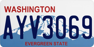 WA license plate AYV3069