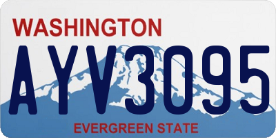 WA license plate AYV3095