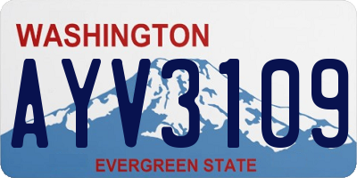 WA license plate AYV3109