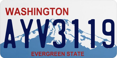 WA license plate AYV3119