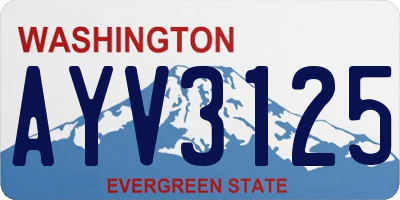 WA license plate AYV3125