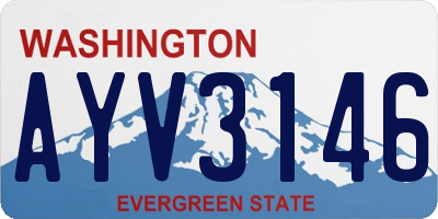 WA license plate AYV3146