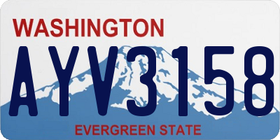 WA license plate AYV3158