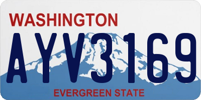 WA license plate AYV3169