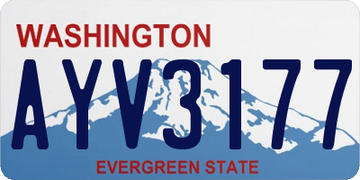 WA license plate AYV3177
