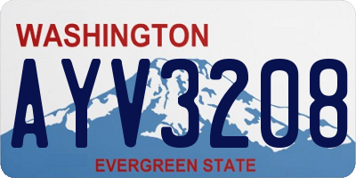 WA license plate AYV3208