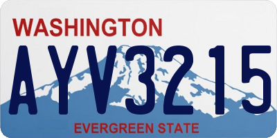WA license plate AYV3215