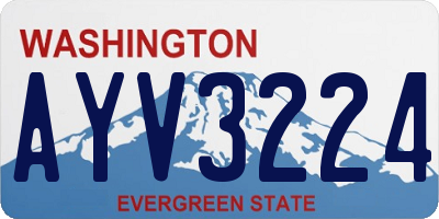 WA license plate AYV3224