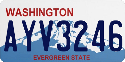 WA license plate AYV3246