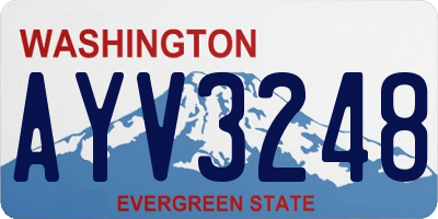 WA license plate AYV3248