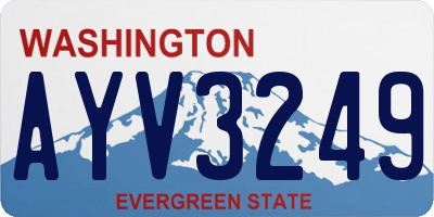 WA license plate AYV3249