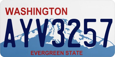 WA license plate AYV3257