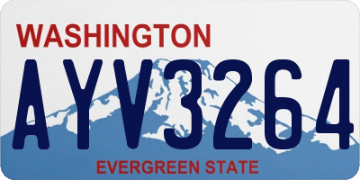 WA license plate AYV3264