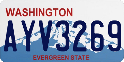 WA license plate AYV3269