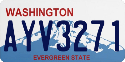 WA license plate AYV3271