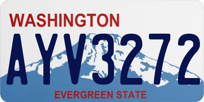 WA license plate AYV3272
