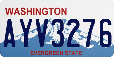 WA license plate AYV3276