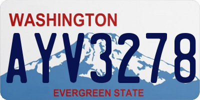 WA license plate AYV3278
