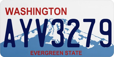 WA license plate AYV3279
