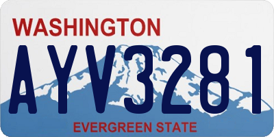 WA license plate AYV3281