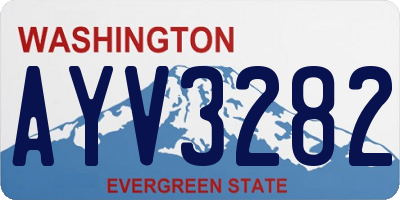 WA license plate AYV3282