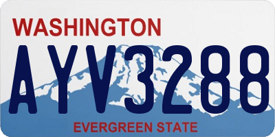 WA license plate AYV3288