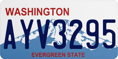 WA license plate AYV3295